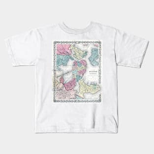 Vintage Map of Boston (1856) Kids T-Shirt